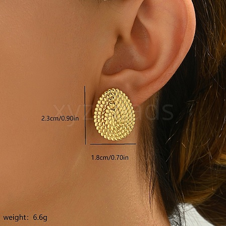 Geometric Stainless Steel Stud Earrings for Women EX7341-2-1