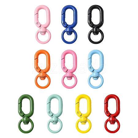 10Pcs Spray Painted Alloy Swivel Clasps FIND-YW0001-57-1