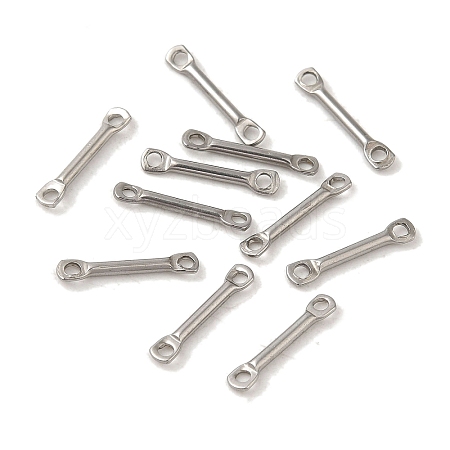 304 Stainless Steel Connector Charms STAS-Q323-06A-P-1