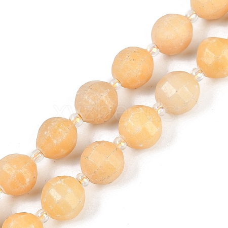 Natural Topaz Jade Beads Strands G-G182-B15-05-1