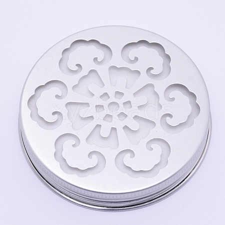 Aluminium Hollow Candle Lids AJEW-WH0126-32C-1
