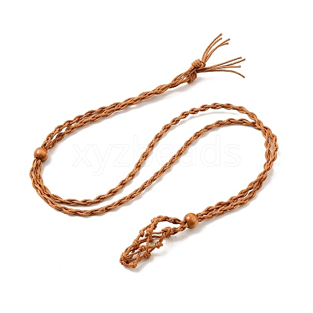 Braided Wax Rope Cord Macrame Pouch Necklace Making NJEW-J007-06-1