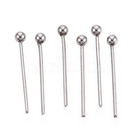 304 Stainless Steel Head Pins STAS-T065-15mm-20P-1