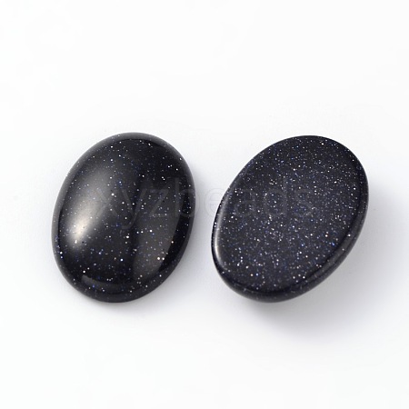 Oval Synthetic Blue Goldstone Cabochons G-P131-8x10-04-1