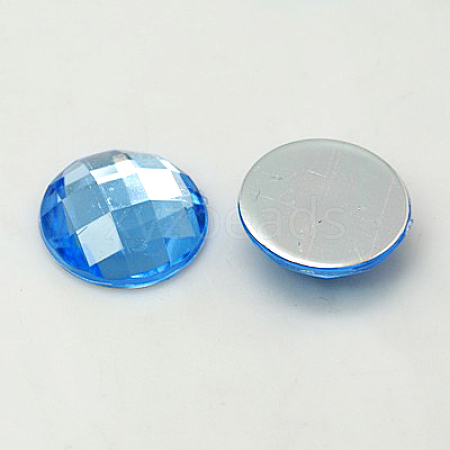 Imitation Taiwan Acrylic Rhinestone Flat Back Cabochons GACR-D002-18mm-26-1