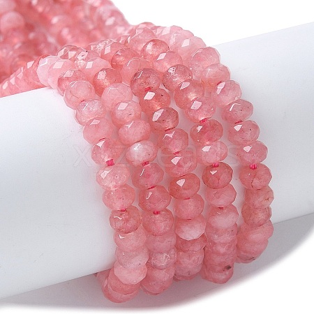 Dyed Natural Malaysia Jade Rondelle Beads Strands G-E316-2x4mm-66-1