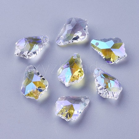 Faceted Glass Pendants GLAA-F068-C27-01-1