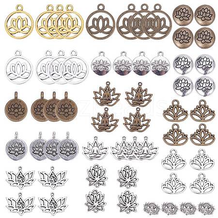 Tibetan Style Filigree Alloy Pendants TIBEP-SC0001-18-1
