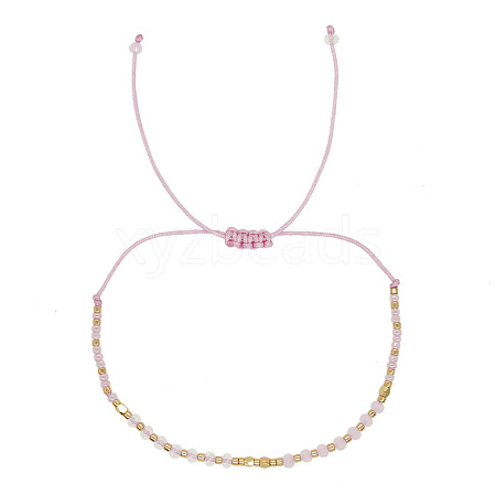 Summer Glass Seed Beaded Braided Bead Bracelets for Women EK0672-1-1