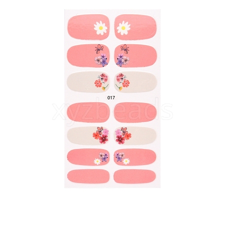 Full Cover Strawberry Flower Nail Stickers MRMJ-T100-017-1