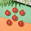 Golden Plated Alloy Enamel Charms ENAM-S118-03Y-5