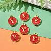Golden Plated Alloy Enamel Charms ENAM-S118-03Y-5