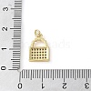 Brass Micro Pave Clear Cubic Zirconia Pendants KK-Q813-08B-G-3