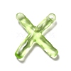 Transparent Resin Alphabet Pendants RESI-C028-02X-2
