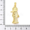 Rack Plating Brass Micro Pave Cubic Zirconia Pendants KK-Z063-09G-01-3