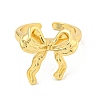 Rack Plating Bowknot Brass Finger Rings for Women RJEW-C103-03G-2