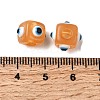 Resin Evil Eye European Beads RESI-A021-14-2