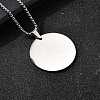 304 Stainless Steel Blank Pendant Necklaces NJEW-P329-04D-P-2