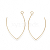 Brass Earring Hooks X-KK-T038-422G-1