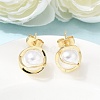 Brass Stud Earrings for Women EJEW-F421-02G-3