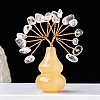 Natural Quartz Crystal Chips Tree of Life Decorations with Topaz Gourd Base PW-WG5DF67-02-1