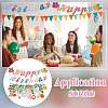 2 Bags 2 Styles Flower & Letter Paper Hanging Banner AJEW-UN0003-37-5