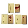 3 Sets 3 Styles Kraft Paper Greeting Cards AJEW-FS0001-28-1