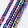 Electroplate Non-magnetic Synthetic Hematite Beads Strands G-J166-2x2mm-04-1
