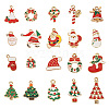 40Pcs 20 Styles Christmas Alloy Enamel Pendants ENAM-TA0001-55-1