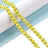 Electroplate Opaque Solid Color Glass Beads Strands GLAA-E036-11D-2