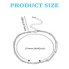 1Pc Bohemia Style Stainless Steel Satellite Chains Anklets AJEW-LP0007-16P-2