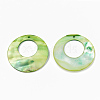 Natural Freshwater Shell Pendants SSHEL-R048-017A-2