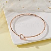 Stainless Steel Hollow Out Heart Bangle BJEW-YW0001-08RG-5
