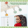 Natural Gemstone Autumn Pumpkin Pendant Locking Stitch Markers HJEW-AB00610-4