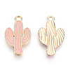 Light Gold Plated Alloy Pendants ENAM-T009-12B-1