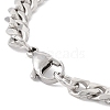 304 Stainless Steel Cuban Link Chains Bracelet for Men Women STAS-E001-06P-3