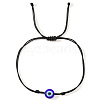 Glass Evil Eye Bead Braided Bracelets SG7290-1-1