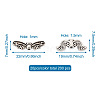 1 Box 200Pcs 10 Styles Wing/Butterfly Tibetan Style Alloy Beads TIBEB-TA0001-25-5