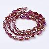 Electroplate Glass Beads Strands EGLA-D015-15x10mm-28-1