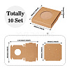 Square Kraft Paper Jewelry Storage Boxes CON-TAC0001-04C-4