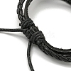 PU Imitation Leather Braided Cord Bracelets BJEW-P329-01A-AS-3