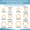 300Pcs 6 Styles 304 Stainless Steel Open Jump Rings STAS-BBC0004-55-2