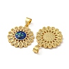 Brass Pendants Micro Pave Cubic Zirconia Pendants KK-K356-11G-2