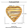 304 Stainless Steel with Crystal Rhinestone Pendants RB-OY001-05G-2