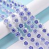 Handmade Millefiori Glass Bead Strands LAMP-J035-10mm-55-5