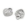 304 Stainless Steel Micro Pave Clear Cubic Zirconia Charms SA-CBA1CA2-08P-2