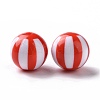 Opaque Acrylic Stripe Beads OACR-E009-02E-2