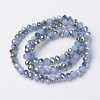 Electroplate Glass Beads Strands EGLA-A034-J8mm-S02-2