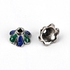 6-Petal Alloy Bead Caps PALLOY-WH0086-54-1