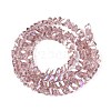 Electroplate Transparent Glass Beads Strands GLAA-N021-4mm-25-3